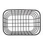 Panier de rangement en inox Metal, SENSEA, H.13 x l.25 x P.17.2 cm inox noir