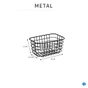 Panier H.13 x l.25 x P.13 cm, metal