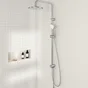 Colonne de douche et bain sans robinetterie,chome, SENSEA Essential