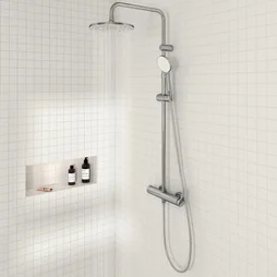Colonne de douche mitigeur mécanique Essentiel, chrome