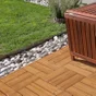 Dalles clips bois smartdeck, pin SCANDI thermotraite, L. 30 x l. 30 cm Ep. 29mm