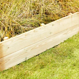 Retenue de terre à planter Nolina bois, H.60 x L.110 cm