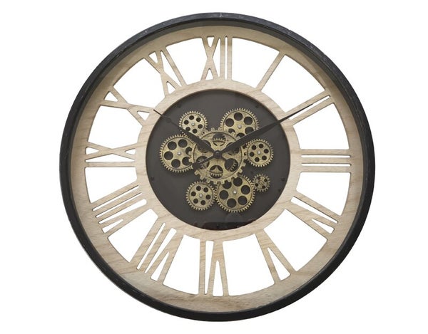 Horloge mécanisme marron EMDE Diam.57 cm