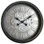 Horloge métal mécanisme acier mat 52.5 cm