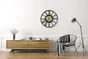 Horloge métal mécanisme dore 80 cm