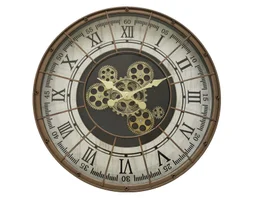 Horloge métal mécanisme bronze 48 cm