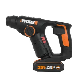 Perforateur sans fil WORX 20V 1,5J 2 x 2.0 Ah, 20V 2 batteries