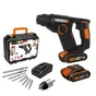 Perforateur sans fil WORX 20V 1,5J 2 x 2.0 Ah, 20V 2 batteries