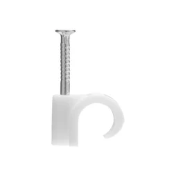 Lot de 25 attache-fils, diamètre de 8 à 12 mm L. 14 mm blanc