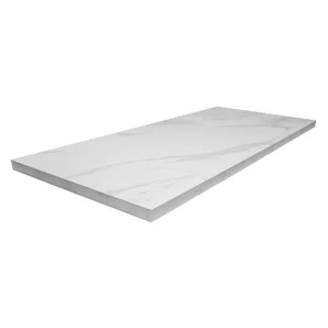 Plan de travail stratifié Marbre blanc L.315 x P.65 cm, Ep.38 mm