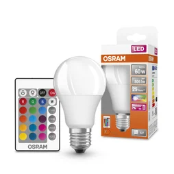 Ampoule variable RGBW led opaque standard E27 806 Lm = 60 W blanc chaud, OSRAM