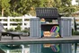 Coffre de jardin tout midi gris clair / noir, 845 l