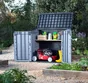 Coffre de jardin tout midi gris clair / noir, 845 l