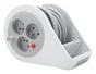 Enrouleur de câble électrique ménager longueur 7 m HO5VVF 3G1, gris, ZENITECH