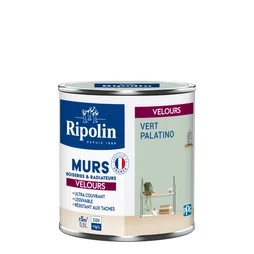 Peinture vert palatino mur, boiserie, radiateur RIPOLIN velours 0.5 l