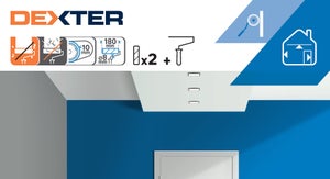 Lot de rouleaux et recharges plafond ou mur lisse 180mm, DEXTER