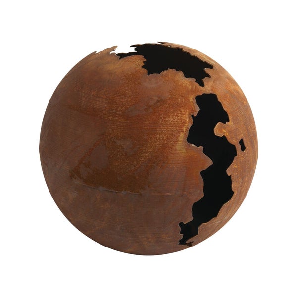 Sphère métal effet rouille Diam.50 cm