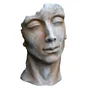 Visage homme effet demi-rouille H.53 cm