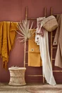 Rideau tamisant, Joey, l.140 x H.250 cm, coton ocre