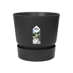 Pot Greenville a reserve d'eau Diam.19.5 L.19.5 x l.19.5 x H.18.4 cm noir