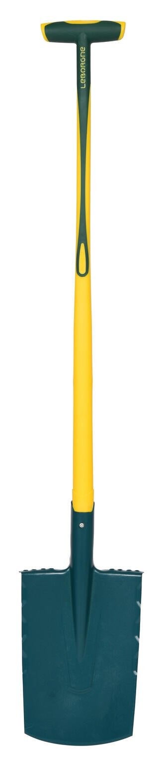 Bêche à rebord acier trempé LEBORGNE manche fibre de verre L.90 cm