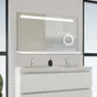 Miroir lumineux l.120 x H.70 cm Moonpick, Anti-buée, Variateur, grossissant