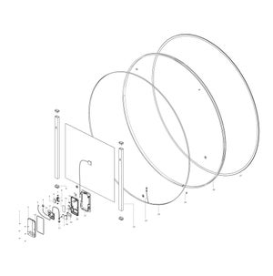 Miroir lumineux, l.120 x H.120 cm Diam.120 cm Renzo