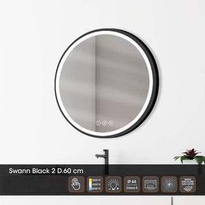 Miroir lumineux, Diam.60 cm Swann