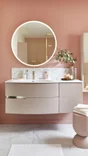 Miroir lumineux, l.90 x H.90 cm Diam.90 cm Solar