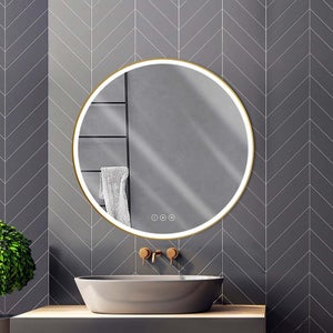 Miroir lumineux, l.75 x H.75 cm Diam.75 cm Solar