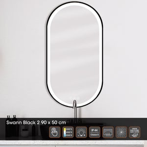 Miroir lumineux, l.50 x H.90 cm Swann