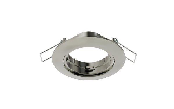Anneau pour spot à encaster essentiel Remi GU10 en plastique, diam. 82 mm gris argent