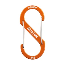 Mousqueton double entrée aluminium orange 9 cm nite ize