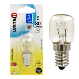 Ampoule incandescent transparent E14 15 W, LEXMAN