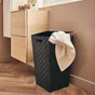 Panier à linge en polypropylène, SENSEA, 60L l.33 x H.55 x P.33 cm gris foncé