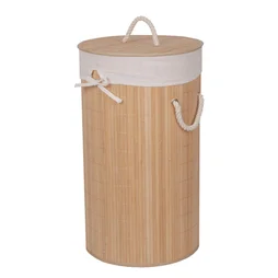 Panier à linge en bambou, SENSEA, 60L H.60 X l.35 X P.35 cm