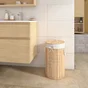 Panier à linge en bambou, SENSEA, 60L H.60 X l.35 X P.35 cm