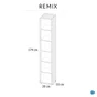 Caisson colonne l.30 x H.173 x P.33 cm, vert, Remix