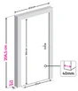 Bloc-porte Cali blanc, H.204 x l.83 cm, reversible