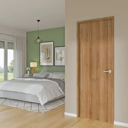 Bloc-porte Cali chene, H.204 x l.73 cm, reversible