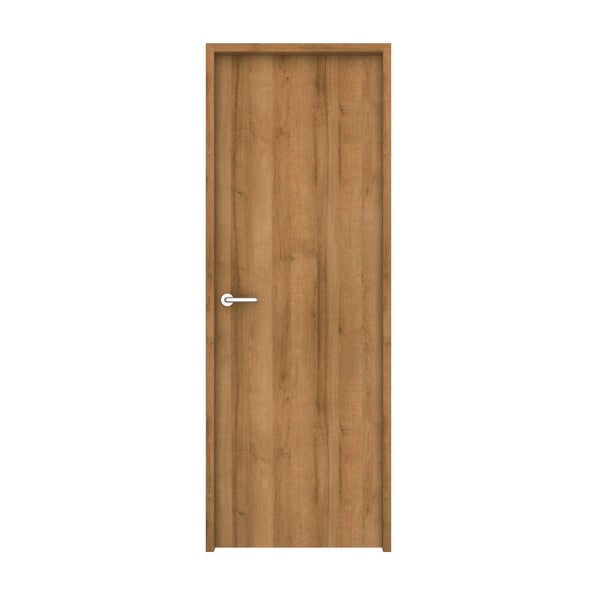 Bloc-porte Cali chene, H.204 x l.83 cm, reversible
