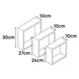Lot de 3 étagère cube noir mat, L.30 x H.10 x P.10 cm, Ep.12 mm