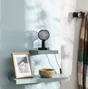 Etagère murale bleu mat, L.80 x H.3.8 x P.23.5 cm, Ep.38 mm