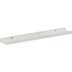 Etagère photo blanc marbré, L.60 x H.3 x P.10 cm, Ep.12 mm