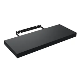 Etagère murale noir mat, L.60 x H.3.8 x P.23.5 cm, Ep.38 mm