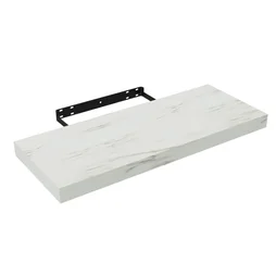 Etagère murale blanc mat, L.60 x H.3.8 x P.23.5 cm, Ep.38 mm