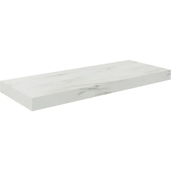 Etagère murale blanc mat, L.60 x H.3.8 x P.23.5 cm, Ep.38 mm