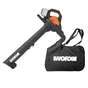 Aspirateur souffleur broyeur sur batterie WORX vendu sans batterie