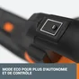 Aspirateur souffleur broyeur sur batterie WORX vendu sans batterie