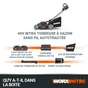 Tondeuse sur batterie WORX Wg749e, 0 W 40 V, l.46 cm